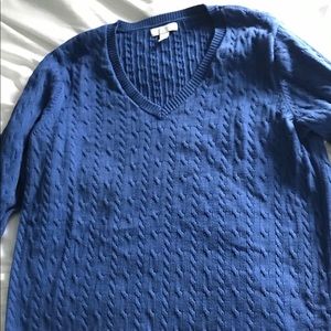 Blue V Neck Sweater